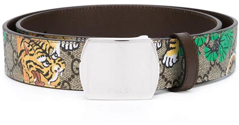 gucci bengal print belt|gucci leather belt.